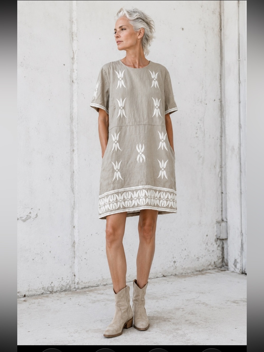 3 for $25 Zara cotton and linen shift dress